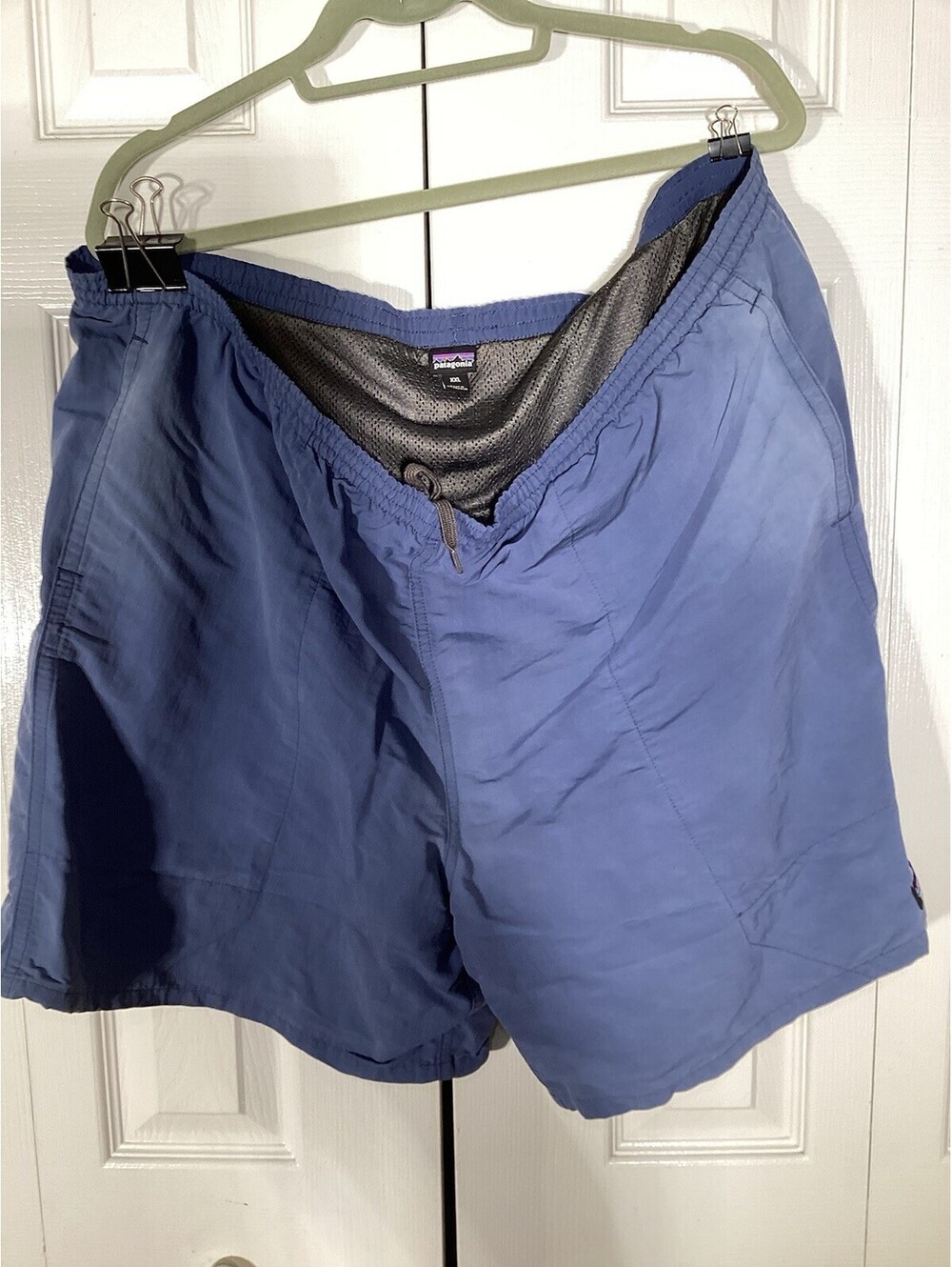 Patagonia Swim Shorts Trunks Mens 2XL Lined Nylon Drawstring Pockets Blue Light